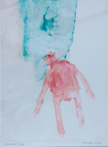 Monotipo8: Aurora boreal - 2017 - Aguada-Plancha 33x24cm - Papel 250gr. Canson Guarro